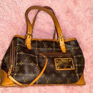 Authentic Louis Vuitton Limited Edition Monogram Canvas Riveting Bag